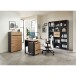 Schreibtisch >Memphis< in Artisan Eiche Dekor / schwarz - 170x77x73 (BxHxT)