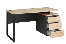 Schreibtisch >Memphis< in Artisan Eiche Dekor / Graphit - 150x77x73 (BxHxT)
