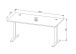 Schreibtisch >Memphis< höhenverstellbar, Artisan Eiche / schwarz - 160x72/120x77 (BxHxT)