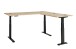Eckschreibtisch >Memphis< höhenverstellbar, Artisan Eiche Dekor - 185x64/129x177 (BxHxT)