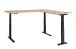 Eckschreibtisch >Memphis< höhenverstellbar, Artisan Eiche Dekor - 185x64/129x177 (BxHxT)