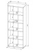 Aktenregal >Memphis< in Weiß / Artisan Eiche Dekor - 75x197x38 (BxHxT)
