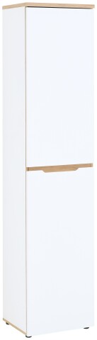 Aktenschrank >Memphis< in Weiß / Artisan Eiche Dekor - 45x197x38 (BxHxT)
