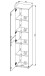 Aktenschrank >Memphis< in Weiß / Artisan Eiche Dekor - 45x197x38 (BxHxT)