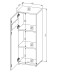 Aktenschrank >Memphis< in Weiß / Artisan Eiche Dekor - 45x122x38 (BxHxT)