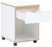 Rollcontainer >Memphis< in Weiß / Artisan Eiche Dekor - 45x66x55 (BxHxT)
