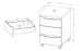 Rollcontainer >Memphis< in Weiß / Artisan Eiche Dekor - 45x66x55 (BxHxT)
