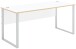 Schreibtisch >Memphis< in Weiß / Artisan / silber - 170x77x73 (BxHxT)