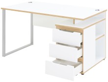 Schreibtisch >Memphis< in Weiß / Artisan /...