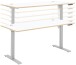 Schreibtisch >Memphis< höhenverstellbar, Weiß / Artisan / silber - 160x72/120x77 (BxHxT)