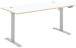 Schreibtisch >Memphis< höhenverstellbar, Weiß / Artisan / silber - 160x72/120x77 (BxHxT)