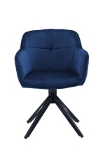 Armlehnstuhl >Emma< (1stk) drehbar, in blau / schwarz - 59x82x62 (BxHxT)