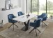 Armlehnstuhl >Emma< (1stk) drehbar, in blau / schwarz - 59x82x62 (BxHxT)