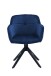 Armlehnstuhl >Emma< (1stk) drehbar, in blau / schwarz - 59x82x62 (BxHxT)
