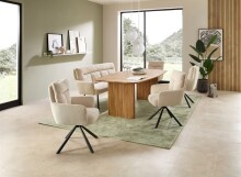 Armlehnstuhl >Sofia< (1stk) drehbar, in beige / schwarz - 60x93x67 (BxHxT)