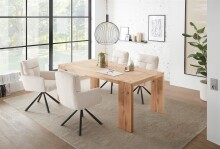 Armlehnstuhl >Sofia< (1stk) drehbar, in beige / schwarz - 60x93x67 (BxHxT)
