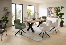 Armlehnstuhl >Sofia< (1stk) drehbar, in beige / schwarz - 60x93x67 (BxHxT)