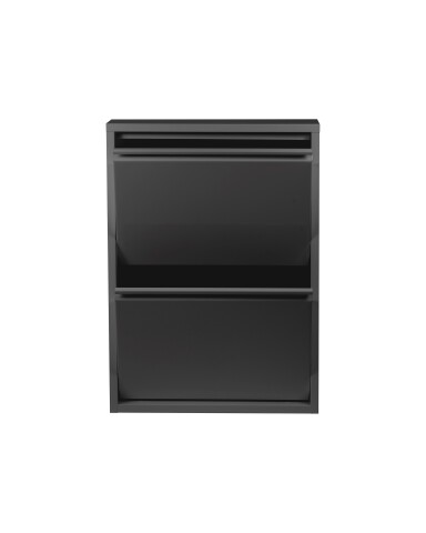 Schuhkipper >BLACK< (1stk) Schwarz lackiert, Metall, montiert - 50x72x15 (BxHxT)