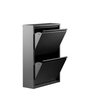 Schuhkipper >BLACK< (1stk) Schwarz lackiert, Metall, montiert - 50x72x15 (BxHxT)