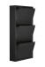 Schuhkipper >BLACK< (1stk) Schwarz lackiert, Metall, montiert  - 50x105x15cm (BxHxT)