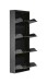 Schuhkipper >BLACK< (1stk) in Schwarz lackiert, Metall, montiert - 50x130x15cm (BxHxT)