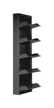 Schuhkipper >BLACK< (1stk) Schwarz lackiert, Metall, montiert - 50x172x15cm (BxHxT)