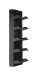 Schuhkipper >BLACK< (1stk) Schwarz lackiert, Metall, montiert - 50x172x15cm (BxHxT)