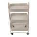 Servierwagen >RAJA< in Weiß, Lackiert, Metall  - 46x78x34cm (BxHxT)