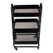 Servierwagen >RAJA< in schwarz, Lackiert, Metall  - 46x78x34cm (BxHxT)