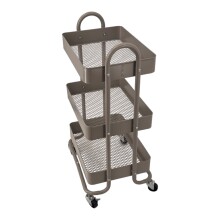 Servierwagen >RAJA< in grau, Lackiert, Metall  -...
