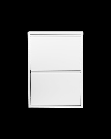 Schuhkipper >WIT< in Weiß, Lackiert, montiert - 50x72x15cm (BxHxT)