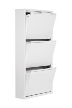 Schuhkipper >WIT< in Weiß, Lackiert, Metall, montiert - 50x105x15cm (BxHxT)