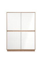 Highboard >Phoenix< in Dekor Artisan Oak / weiß - 101,5x139,5x40cm (BxHxT)
