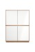 Highboard >Phoenix< in Dekor Artisan Oak / weiß - 101,5x139,5x40cm (BxHxT)