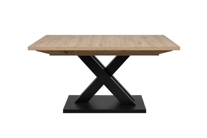Kulissen-Esstisch >Avant< ausziehbar, Dekor Artisan Oak / schwarz - 160/200x76x90cm (BxHxT)