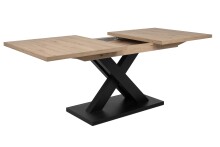 Kulissen-Esstisch >Avant< ausziehbar, Dekor Artisan Oak / schwarz - 160/200x76x90cm (BxHxT)