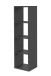 Regal >Max< in anthrazit - 38x141x33cm (BxHxT)