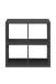 Regal >Max< in anthrazit - 73x73x33cm (BxHxT)