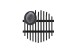 Garderoben-Set >Bantry< (4-teilig) in Eiche / schwarz - 100x190x30 (BxHxT)