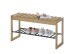 Garderoben-Set >BANTRY< (3-teilig) in Eiche / schwarz - 100x190x30 (BxHxT)