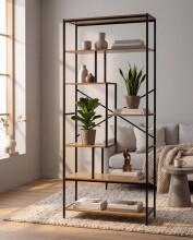 Regal >Trelleborg< in Dekor Artisan Oak / schwarz -...