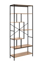 Regal >Trelleborg< in Dekor Artisan Oak / schwarz - 75x180,5x30 (BxHxT)