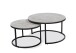 Satztisch >Gino< (2er-Set) in grau, schwarz, Keramik, Metall - 42x80cm (HxD)