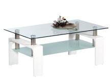 Couchtisch >Mango II< in weiß, Glas,...