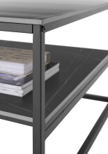Couchtisch >Tilda 3< in schwarz, Keramik, Metall - 75x45x75cm (BxHxT)