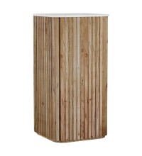 Barschrank >Winston< in weiß, Akazie, Marmor,...