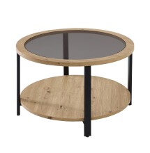 Couchtisch >Lars< in Artisan Eiche Dekor, schwarz -...