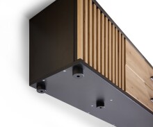 Lowboard >Avira< in Artisan Eiche Dekor, schwarz - 180x32x31cm (BxHxT)