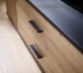 Lowboard >Avira< in Artisan Eiche Dekor, schwarz - 180x32x31cm (BxHxT)
