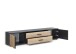 Lowboard >Filipo< in Artisan Eiche Dekor,schwarz - 160x32x31cm (BxHxT)